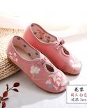 Comemore Jacquard Embroidered Women Soft Bottom Ballet Flats Elegant Ladies Casual Strap Ballerinas Chinese Style Cotton