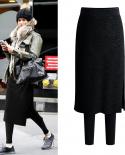 Culottes Leggings Women Warm Winter Tights Thermal Skirt One Piece Pants Fleece Leggins Sweatpants Plus Size Clothes Leg