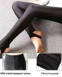Winter Tights Leggings Women Thicken Plush Warm High Elastic Skinny Pants  Slim Black Pu Thermal Velvet Faux Leather Leg