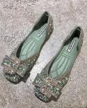 Comemore Bling Pearl 2022 Ballet Flats Shoes Women Rhinestone Pumps Comfortable Floors Bling Ballerina Flat Moccasins Fe