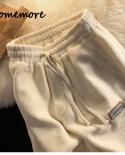Comemore Fleece Harem Pants Women Loose Sweatpants Autumn Winter High Waist Drawstring Joggers Trousers Sports Casual Wa