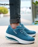 Comemore Platform Casual Shoes For Women Running Female Sneakers Trends Thick Bottom Wedges Women Sport Sneaker 2023 Ten