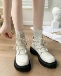 Comemore Boots Woman 2022 New Ladies Casual Stretch Fabric Socks Boots Fashion Cross Tied Women Shoes Platform Ankle Boo