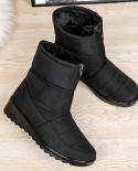 Comemore Womens Winter Snow Boots Waterproof Platform Shoes For Women Warm Ankle Boot Female Cotton Padded Shoe Botas D