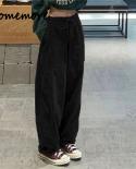 Comemore Women Khaki Pants Uni Harajuku Baggy Sweatpants Hip Hop Trousers Drawstring Streetwear Pantalon Vintage Cargo P