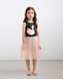 Girls Dress Mesh Swan Cute Party Dresses Suspender Lace Clothes 2022 Summer Casual Picnic Holiday 3 8t Evening Vestidosd