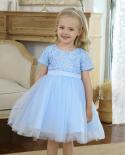Flower Girls Kids Wedding Dresses For Children Princess Pageant Sequins Party Tutu Birthday 3 5 8 Years Baby Girl Formal
