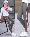 Fashion Kids Girl Pants Girls Leggings Solid Color Pencil Pants Elastic Trousers Winter Warm Sport Leggings New Children