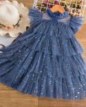 Lace Christmas Dress Girls New Year Costume Princess Wedding Dress Girls Party Dress 3 8y Children Ceremony Prom Gown Dr