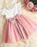 Baby Girl Princess Party Tutu Fluffy Dress Flower Wedding Gown 1 To 5 Year Summer Sleeveless Children Clothing Kids Clot