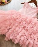Dress Size 38t Grace Girl Party Wedding Communion Kids Ceremony Princess Dress Pink White Lace Ball Gown Teen Children D