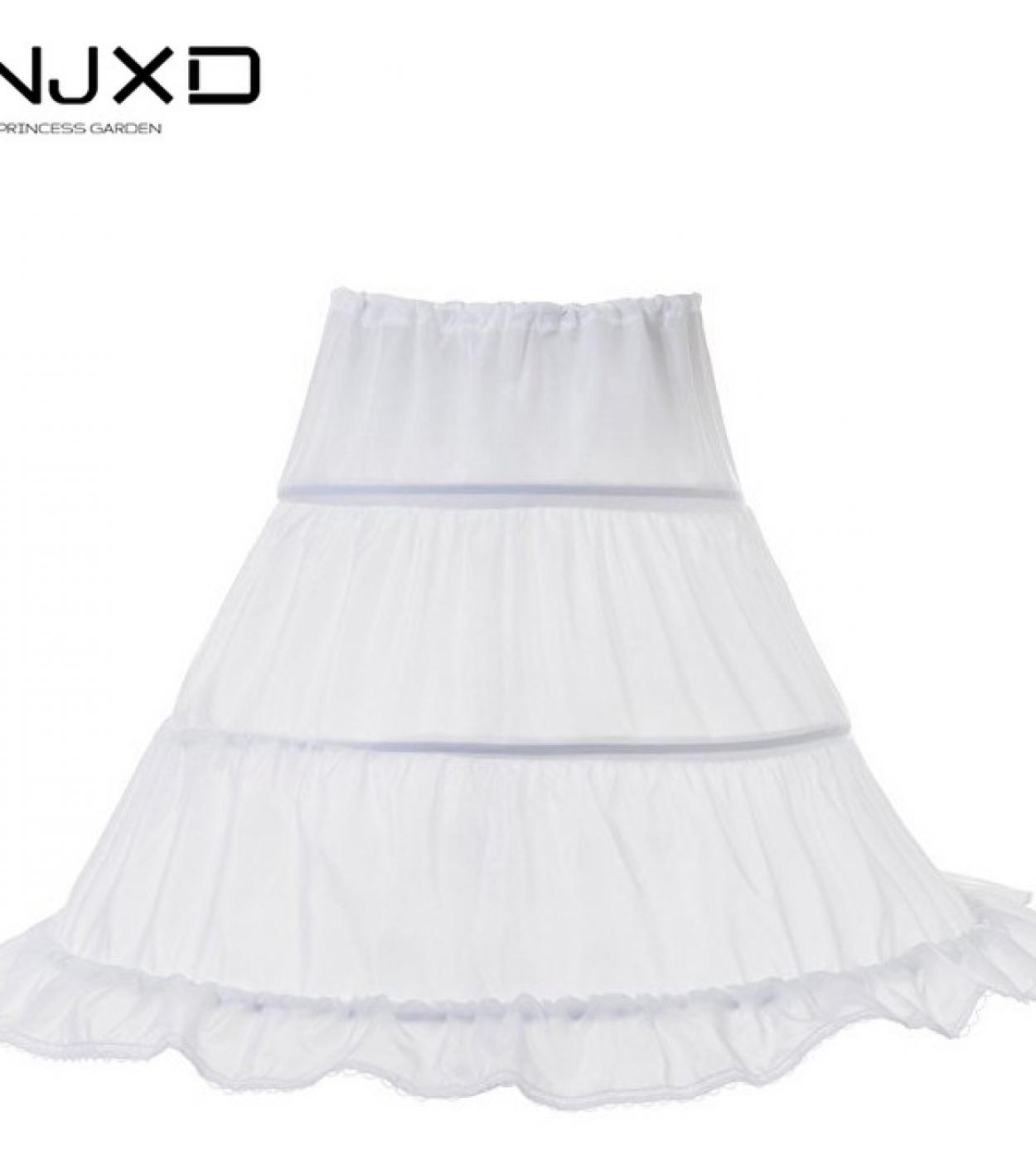 New Formal 3 Hoops Children Kid Skirt Petticoat Crinoline Underskirt Wedding Accessories For Girls Ball Gown Elastic Wai