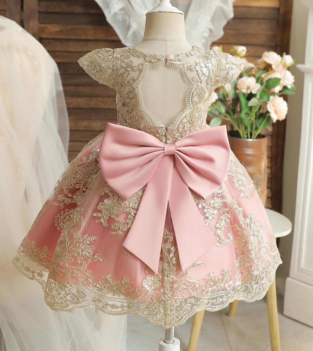 Childrens pink party dresses sale