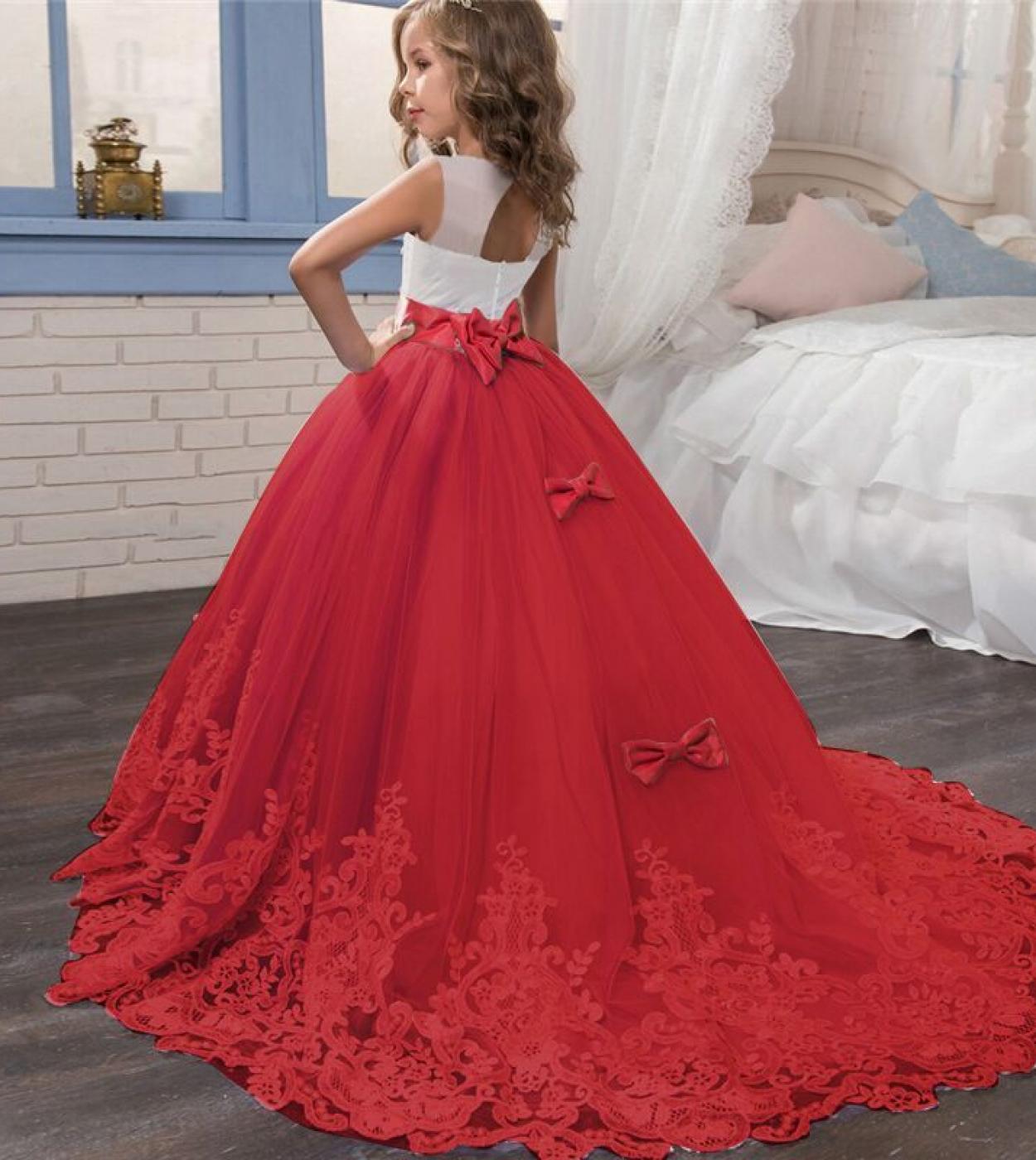 Girls formal top christmas dress