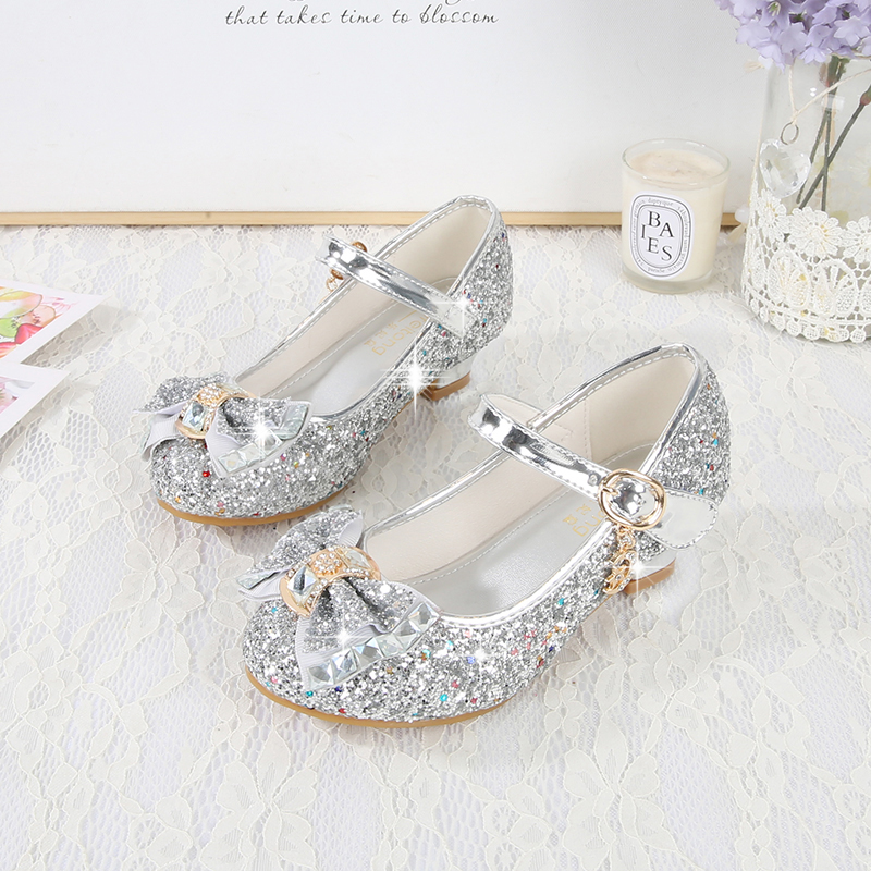 Scarpe Principessa Glitterate Per Bambina - Scarpe Cosplay Con Paillettes Per Feste E Cerimonie - Foto 6