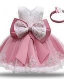 Baby Girls Baptism Dress Princess 1st Birthday Party Wear Toddler Girl Lace Christening Gown Infant Tutu Baptism Clothes