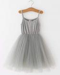 Summer Girls Short Sleeve Party Princess Dress Kids Sequin Shiny Layers Tulle Ball Gown Elegant Children Casual Kid Dail