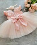 Baby Girl Dress Cute Bow Newborn Princess Dresses For Baby 1 Year Birthday Dress Toddler Infant Party Dress Christening 