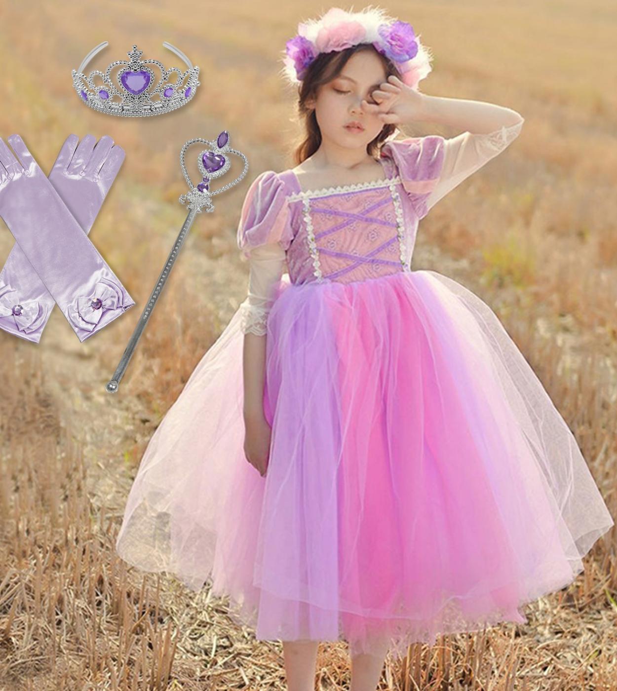 18,42 US$-Disfraz de princesa para niña pequeña, ropa de fiesta de  cumpleaños para niños, Disfraces de Halloween de 8 a 10 años, ropa  para-Description