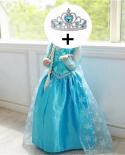 4 10y Baby Girl Princess Dress For Girls Clothes Set Cosplay Costumeheadband Fancy Halloween Christmas Party Dressesclo
