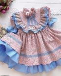 Toddler Baby Girl Flower Princess Dress Newborn Babies Girls Pink Lace Big Bow Birthday Party Dresses Girl Ball Gown For