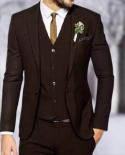 Formal Male Tuxedos For Men Fashion High Quality Suits Bridegroom Custom Three Pieces jacketpantsvest Conjuntos De C