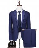 New Mens Suits Fashion Solid Color Casual Wedding Dress Business Formal Fitting Professional Coat 3 Piece Jacket Vest P