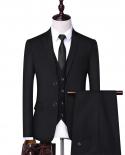 Good Quality Mens Suits Solid Color Two Button Non Iron Overalls Formal Three Piece Suit Jacket Trousers Pants Vest Wai