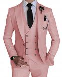 2023 Moda Novo Masculino Lazer Boutique Negócios Cor Sólida Magro Casamento Noivo Terno Blazers Jaqueta Calças Colete Conjunto d