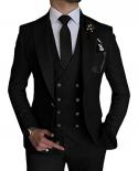 2023 Fashion New Mens Leisure Boutique Business Solid Color Slim Wedding Groom Suit Blazers Jacket Pants Vest 3 Pcs Set