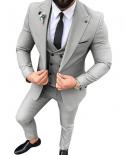 Business Wedding Suits For Men Large Size Jacket Dress Blazers 3 Piece Suit Coat Vest Waistcoat Pants Trousers Disfraz D