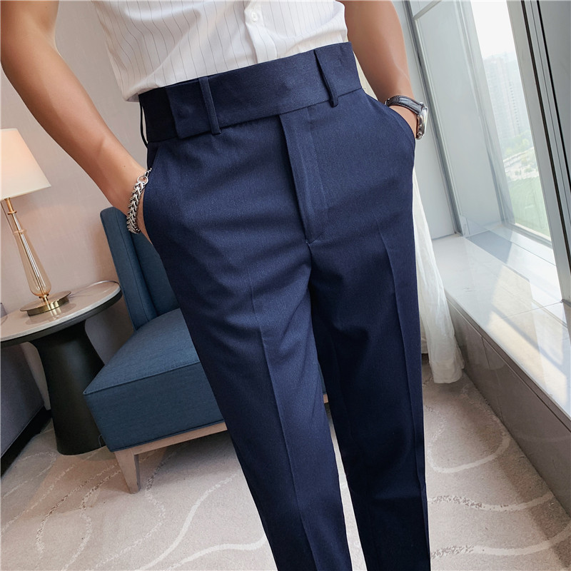 Pantalones de cintura alta hombres sales