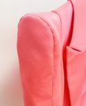 Top Quality Newest 2023 Fashion Designer Jacket Women Peak Strong Shoulder Double Breasted Long Blazer