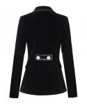 High Quality New Fashion 2022 Designer Jacket Womens Trim Buckle Velvet Blazer  Blazers