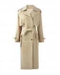 High Street 2023 Fall Winter Designer Fashion Womens Elegant Double Breasted Belted Trench Overcoat