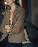  Spring Autumn Arts Style Women Long Sleeve Casual Blazer Femme Coat Cotton Corduroy Double Pocket Vintage Blazers M283 