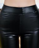 Tetyseysh Winter New Velvet Pu Leather Leggings Women Soft Thickened Bottoming Pants High Waist Stretch Tights Warming P