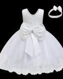 Girls Princess Birthday Party Lace Dress Children Wedding Elegant Costume Kids Christening Gown Tutu Vestido For 1 5 Yea