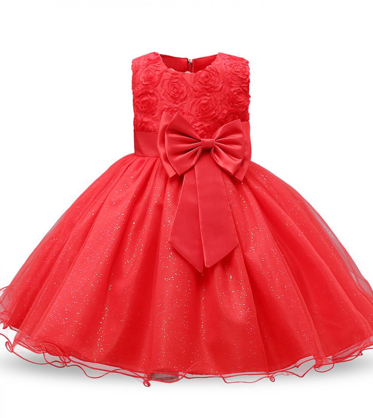 Nouvel An Fille Robe De Noël Rouge Bébé Enfants Princesse Costume De Fête Enfants Robes Pour Filles Vêtements Santa Tenues 2 3
