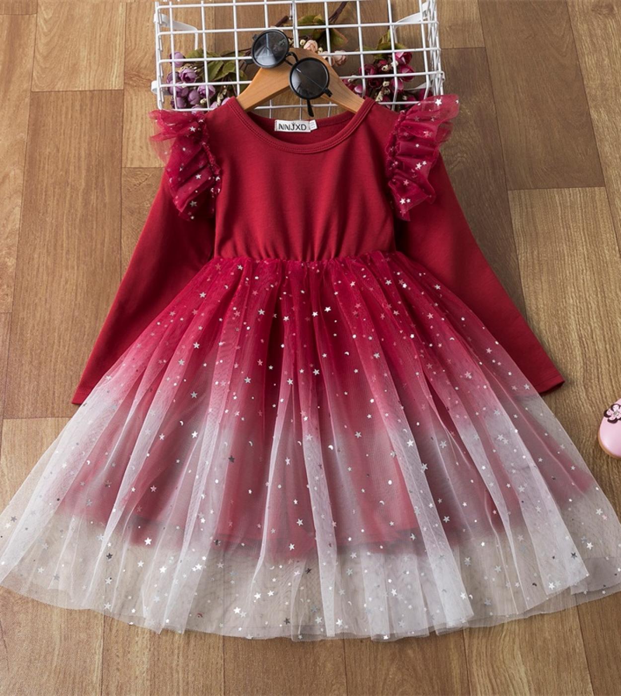 4 10y Girls Fluffy Dress Ruffles Tulle Layer Kids Princess Birthday Party Dresses For Girl Summer Daily Wear Mesh Vestid