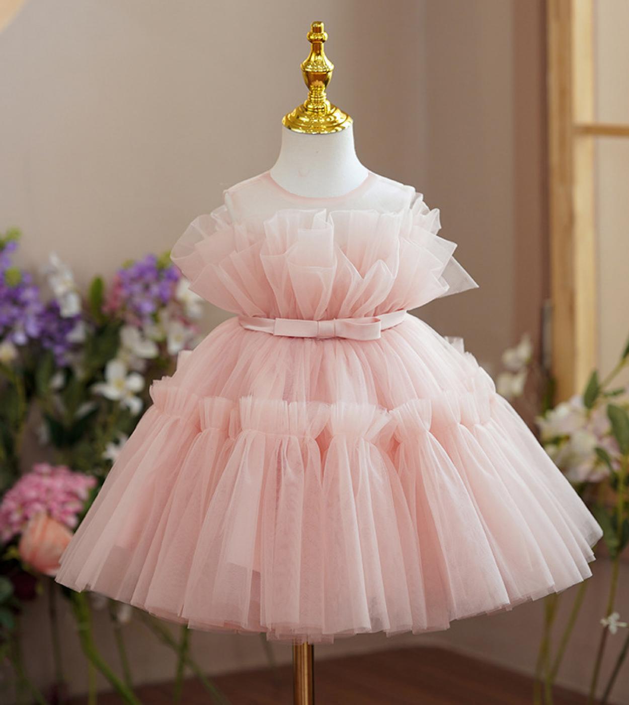 Vestidos de princesa con flores para niñas pequeñas, bonito vestido de bautismo para recién nacidos, 1er cumpleaños, traje de ce