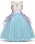 Fairy Unicorn Dress Little Girls Birthday Clothes Infantil Vestidos Kids Dresses For Ceremony Events Girl Summer  Clothi