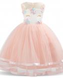 Fairy Unicorn Dress Little Girls Birthday Clothes Infantil Vestidos Kids Dresses For Ceremony Events Girl Summer  Clothi
