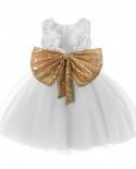 0 2y nouvelle mode Sequin fleur fille robe fête anniversaire mariage princesse enfant en bas âge bébé filles vêtements enfants e