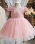 בנות תחרה שמלת הטבלה פרח שמלות מסיבת נסיכת חתונה ל-0 שנתיים תחפושת טקס יום הולדת אלגנטי לתינוק