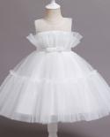 Baby Girl Dress Cute Princess Evening Tutu Gown 12m 24m Infant Wedding Party Dresses Blue Kids Girls Children Clothing V