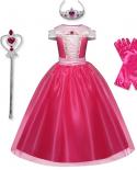 Disfraces para niñas 2023, conjunto de vestido de princesa Cosplay, disfraz de carnaval, fiesta temática, 4 10t, manga abombada 