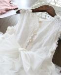Vestido de princesa de encaje blanco para niña