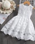 Vestido de princesa de encaje blanco para niña