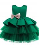 Bebé niño 1er cumpleaños vestidos de bautismo para niñas verde Navidad sin espalda princesa vestido de fiesta de noche niña Hall